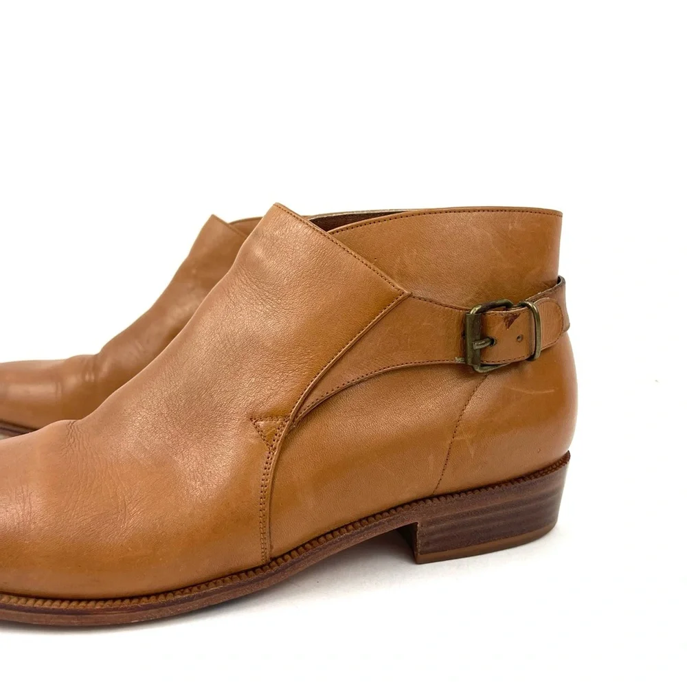 Vintage Levi's Shoes York Brown Leather Ankle Buckle Chelsea Boots